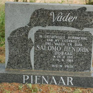 PIENAAR Salomo Hendrik 1910-1989