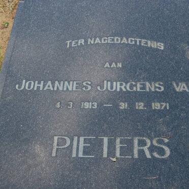 PIETERS Johannes Jurgens van T. 1913-1971