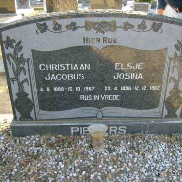 PIETERS Christiaan Jacobus 1888-1967 &amp; Elsje Josina 1896-1982