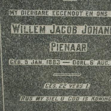 PIENAAR Willem Jacob Johannes 1883-1941