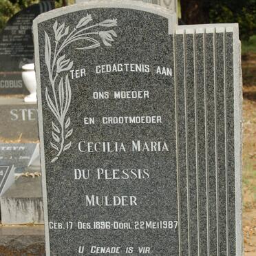 PLESSIS Cecilia Maria, du nee MULDER 1896-1987