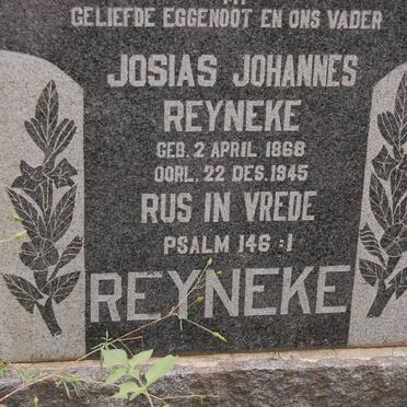 REYNEKE Josias Johannes 1868-1945