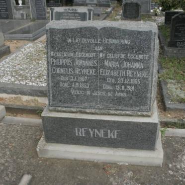 REYNEKE Philippus Johannes Cornelis 1907-1953 &amp; Maria Johanna Elizabeth 1905-1991