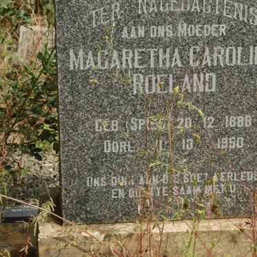 ROELAND Magaretha Carolina nee SPIES 1888-1950
