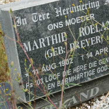ROELAND Marthie nee DREYER 1902-2001  