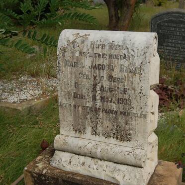 RABIE Maria Jacoba nee V.D.BERG 1881-1933