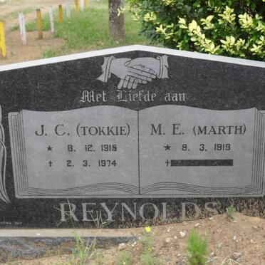 REYNOLDS J.C. 1915-1974 &amp; M.E. 1919-