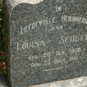 SCHUTTE Louisa 1950-1951