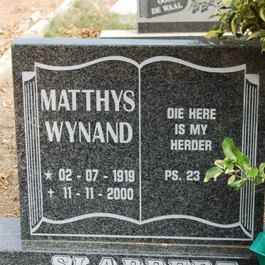 SLABBERT Matthys Wynand 1919-2000 &amp; Johanna Susanna 1927-2004