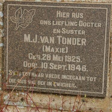 TONDER M.J., van 1925-1946