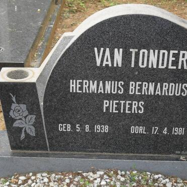 TONDER Hermanus Bernardus Pieters, van 1938-1981