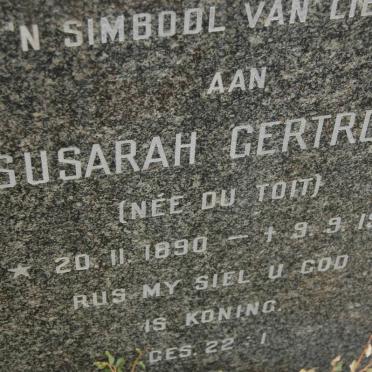 ? Susarah Gertruida nee DU TOIT 1890-1976