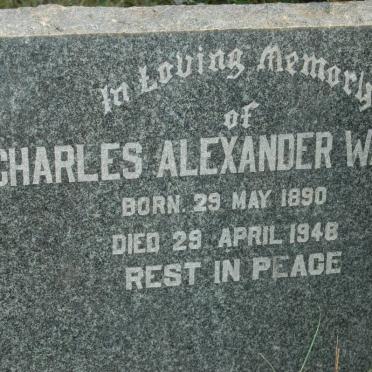 WALKER Charles Alexander 1890-1948