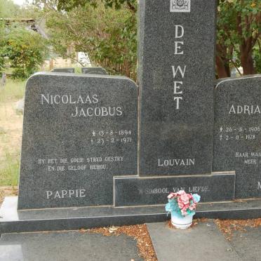 WET Nicolaas Jacobus, de 1894-1971 &amp; Sara Adriana BARTMAN 1906-1978