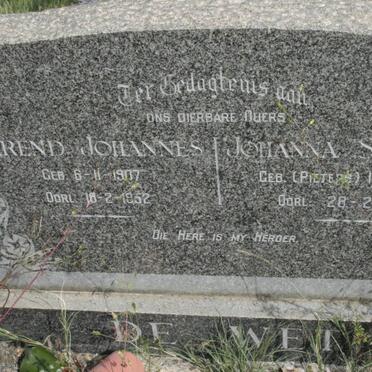 WET Barend Johannes, de 1907-1952 &amp; Johanna Susanna PIETERS 1907-1996