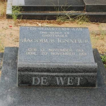 WET Jacobus Ignatius, de 1901-1991