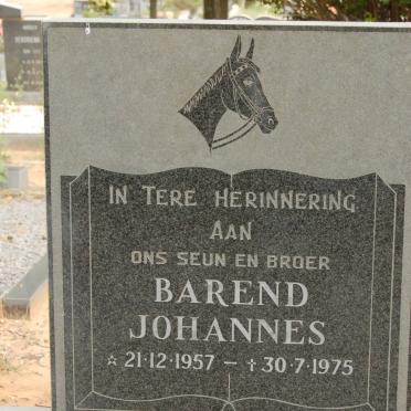 WET Barend Johannes, de 1957-1975