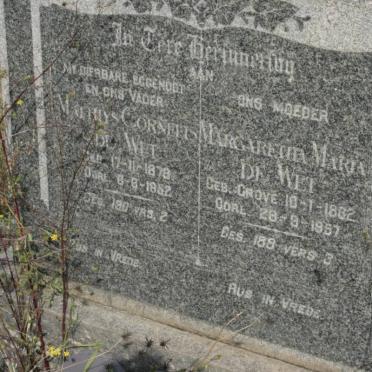 WET Matthys Cornelis, de 1878-1952 &amp; Margaretha Maria GROVE 1882-1957