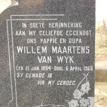 WYK Willem Maartens, van 1894-1966