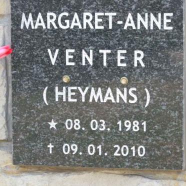 VENTER Margaret-Anne nee HEYMANS 1981-2010