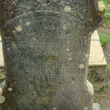 BRITS Elisabetta C.M. nee SMIT 1842-1922