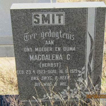 SMIT Magdalena C. nee HERBST 1923-1979