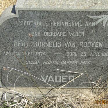 ROOYEN Gert Cornelis, van 1874-1964