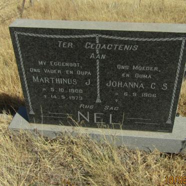 NEL Marthinus J. 1900-1973 &amp; Johanna C.S. 1906 -