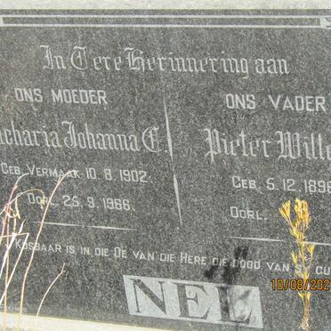 NEL Pieter Willem 1896- &amp; Zacharia Johanna C. VERMAAK 1902-1966