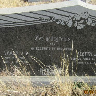 NEL Lukas J.P. 1901-1980 &amp; Aletta J.P. DU PREEZ 1909-1972