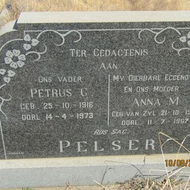 PELSER Petrus C. 1916-1973 en Anna M. VAN ZYL 1917-1967