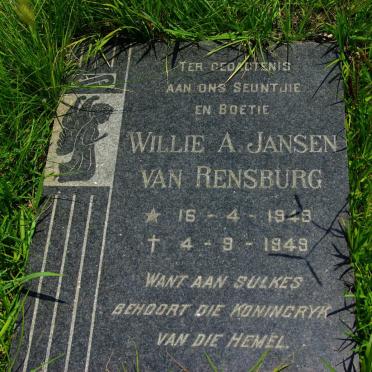 RENSBURG Willie A., Jansen van 1949-1949