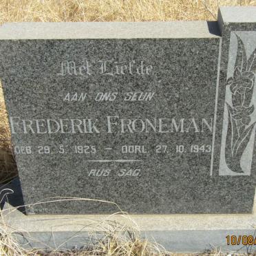 FRONEMAN Frederik 1925-1943