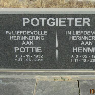 POTGIETER Pottie 1932-2015 :: POTGIETER Hennie 1937-2002