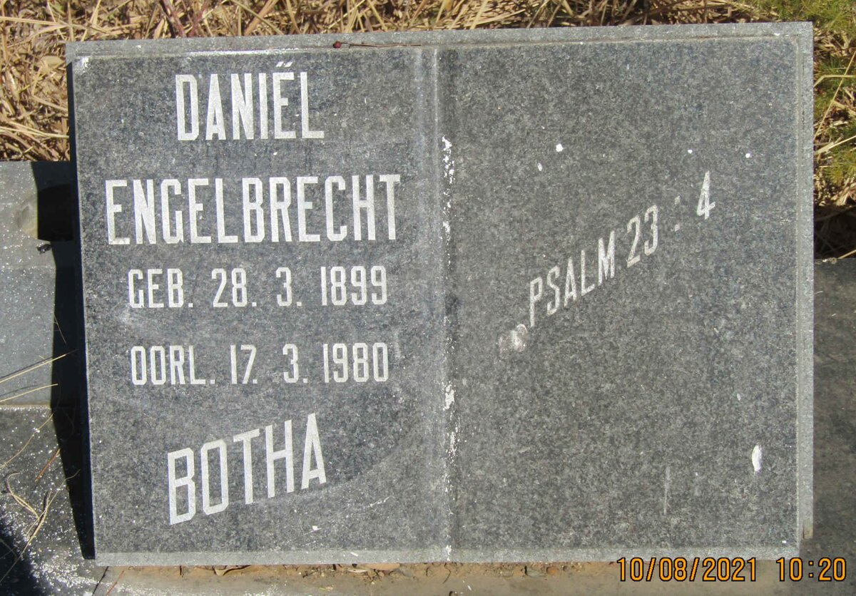 BOTHA Daniel Engelbrecht 1899-1980