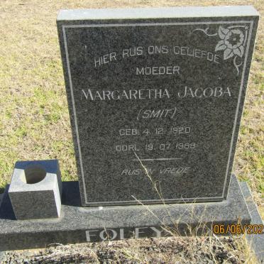 FOLEY Margaretha Jacoba nee SMIT 1920-1989