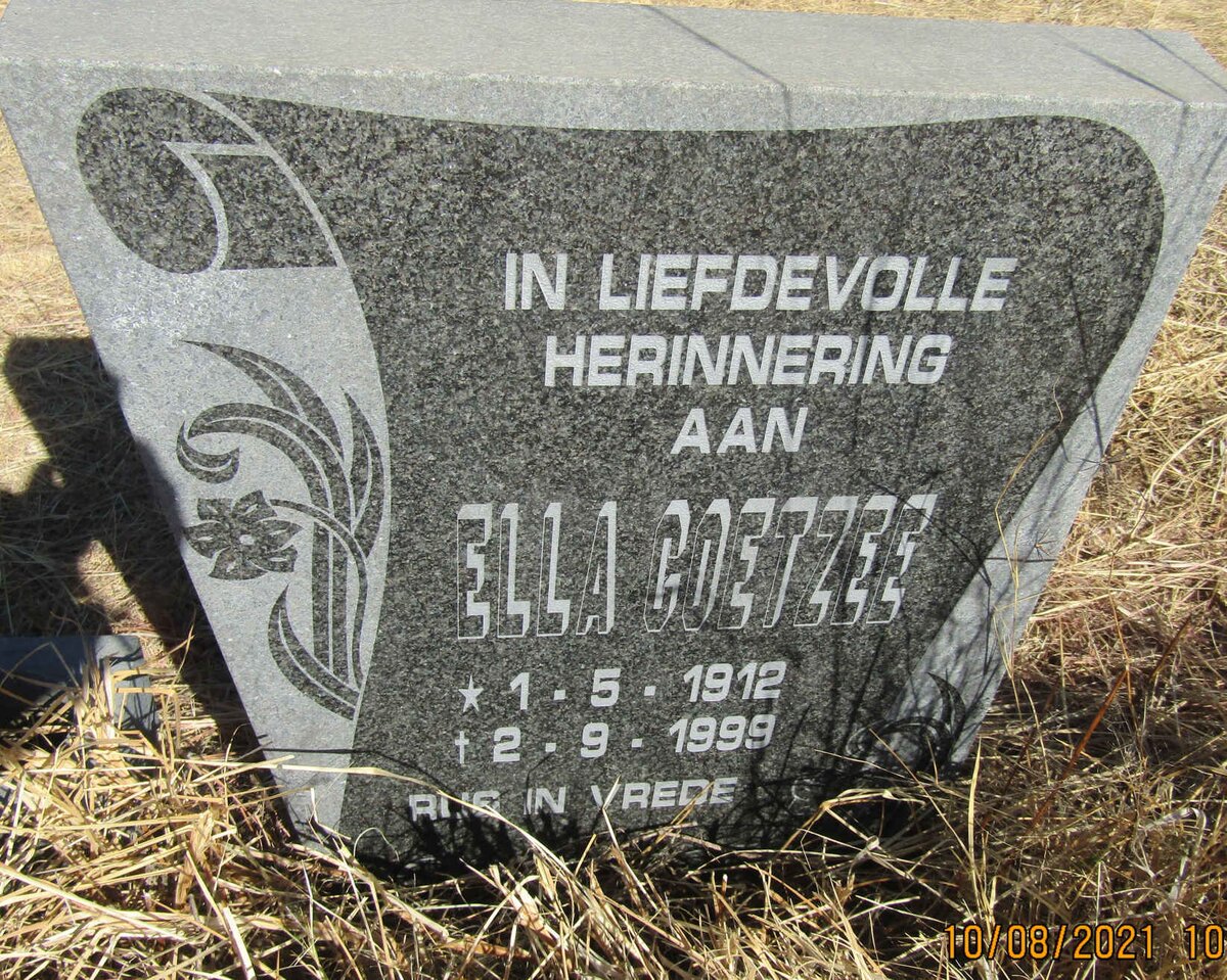 COETZEE Ella 1912-1999