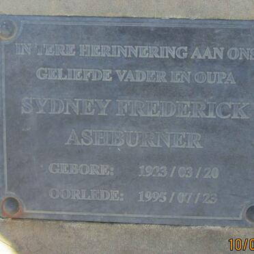 ASHBURNER Ashley Frederick 1923-1995