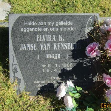 RENSBURG Elvira K., Janse van 1966-1999