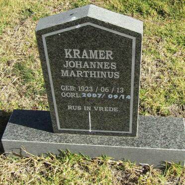 KRAMER Johannes Marthinus 1923-2007