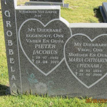 GROBBELAAR Pieter Jacobus 1932-2017 &amp; Maria Catherina PIENAAR 1935-2009