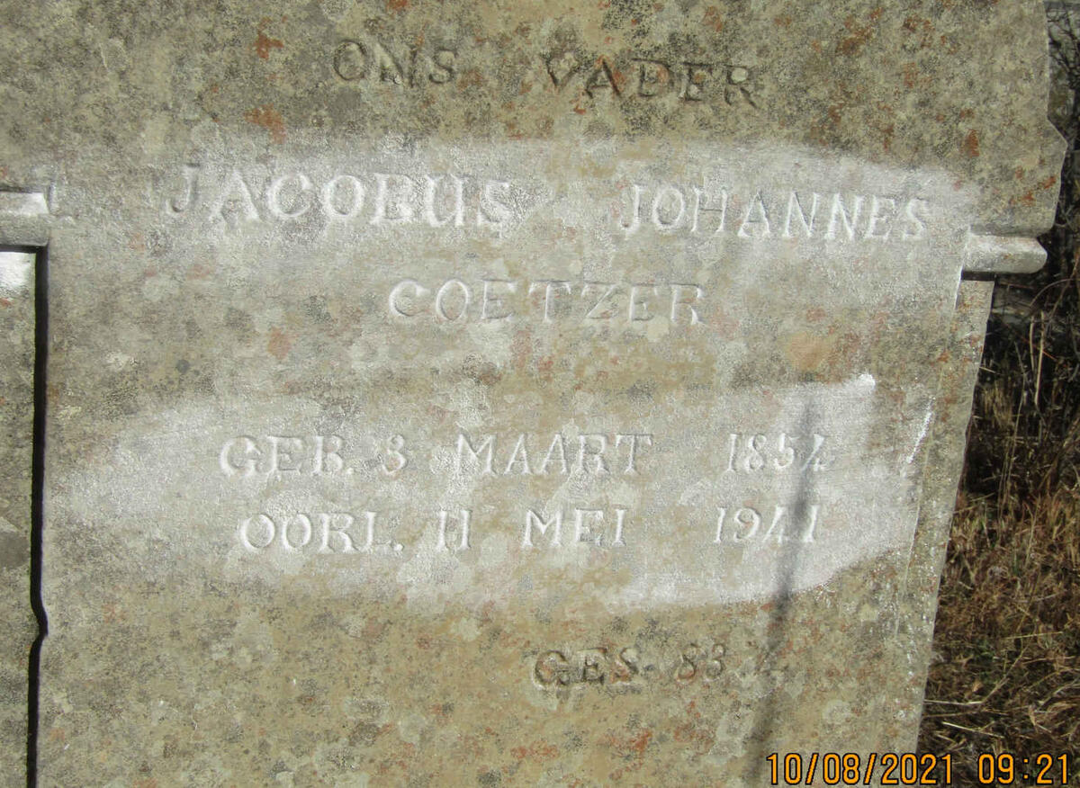 COETZER Jacobus Johannes 1854-1941