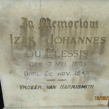 PLESSIS Izak Johannes, du 1869-1953