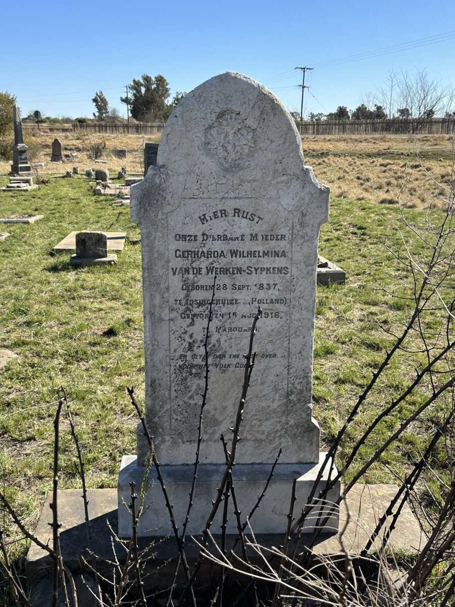 SYPKENS Gerharda Wilhelmina, van de WERKEN 1837-1916