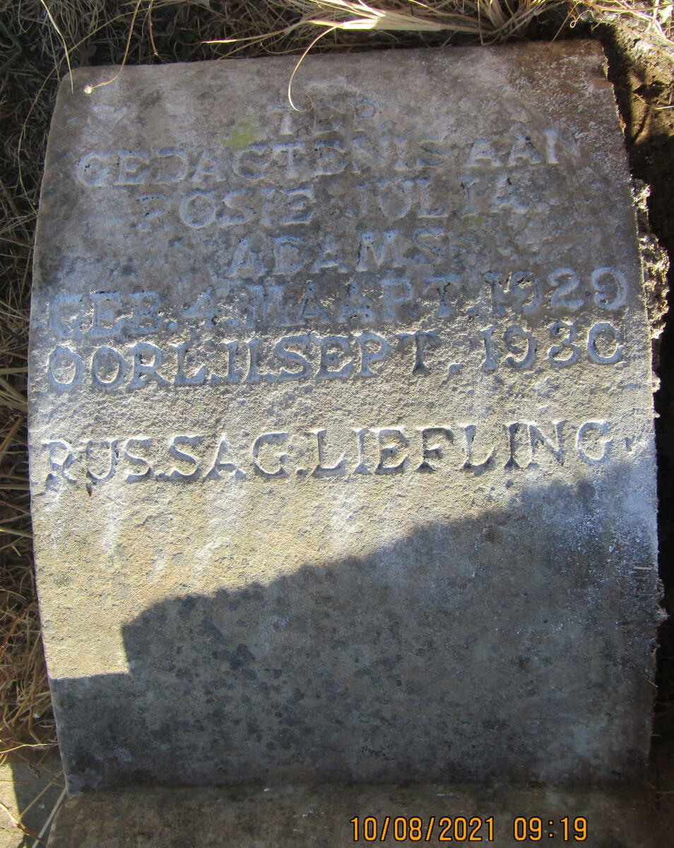 ADAMS Julia 1929-1930