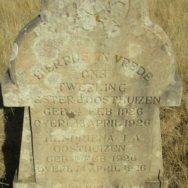 OOSTHUIZEN Hester C. -1926-1926 :: OOSTHUIZEN Hendriena J.A. 1926-1926