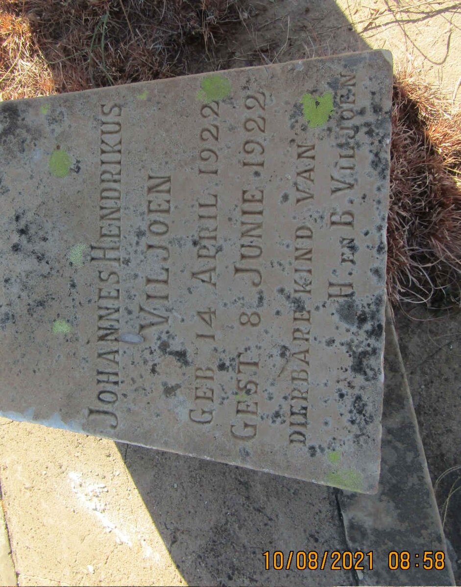 VILJOEN Johannes Hendrikus 1922-1922