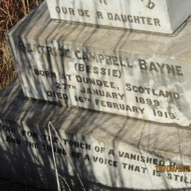 BAYNE Beatrice Campbell 1899-1919