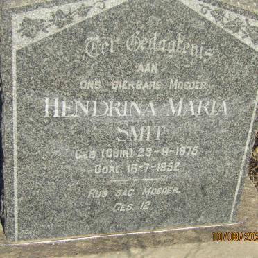 SMIT Hendrina Maria nee QUIN 1875-1952