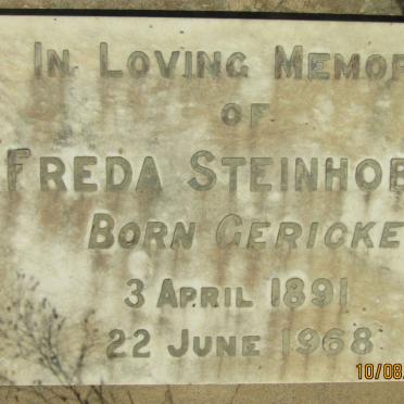 STEINHOBEL Freda nee GERICKE 1891-1968